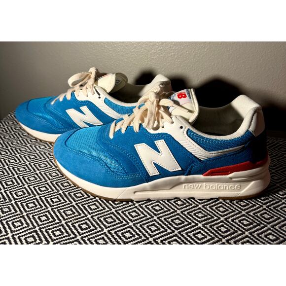 New Balance 997H CM997HRP Blue White Men Size 8 Sneaker Shoes - Picture 2 of 9